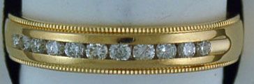 Lady's Coin Edge Diamond Band