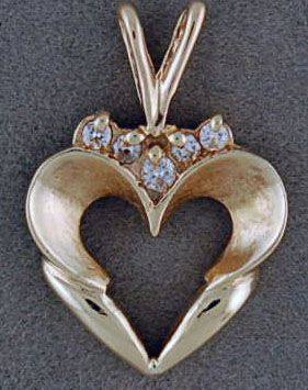 1/20ctw Diamond Heart Pendant