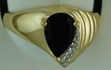 Black Onyx and Diamond Ring