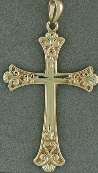 Filigree Patterned Cross Pendant