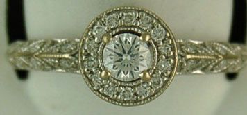 Lady's 1/2ctw Filigree Halo Ring