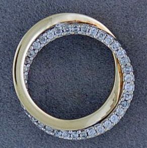 1/5ctw Double Circle Diamond Pendant