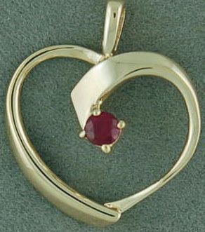 Ruby Heart Pendant