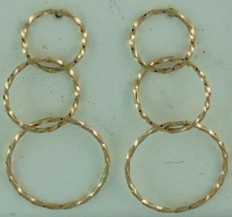 Triple Circle Dangle Earrings