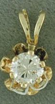 1/5ct Diamond Buttercup Pendant