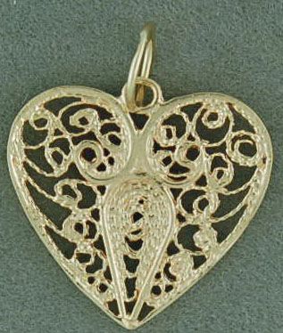 Filigree Style Heart Pendant