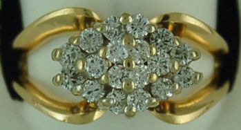 Lady's 1/2ctw Diamond Cluster Ring