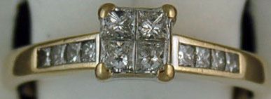 Lady's 5/8ctw Princess Cut Diamond Engagement Ring