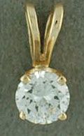 1/3ct Round Diamond Solitaire Pendant