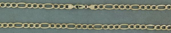 22" Hollow Figaro Link Chain