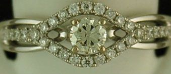 Lady's 1/2ctw Round Diamond Engagement Ring