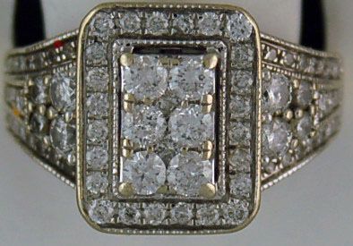 Lady's 1-5/8ctw Diamond Cluster Ring