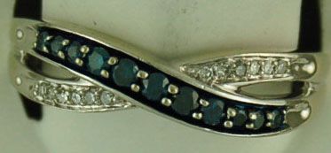 Lady's Blue and White Diamond Band