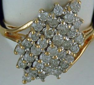 Lady's 1ctw Diamond Cluster Ring