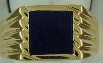 Gentleman's Square Top Lapis Ring