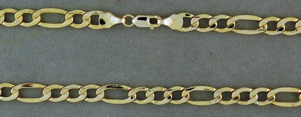 22" Hollow Figaro Link Chain