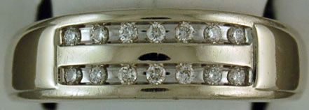 Gentleman's 1/8ctw Channel set Diamond Band