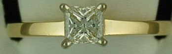 Lady's 1/2ct Princess Cut Diamond Solitaire Ring