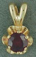 Garnet Solitaire Pendant