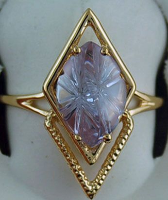 Lady's Fantasy cut Purple Stone Ring