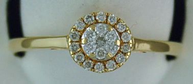 Lady's 1/8ctw 21 Diamond Cluster Ring