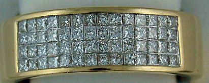 Princess Diamond Pave Band 5/8ctw