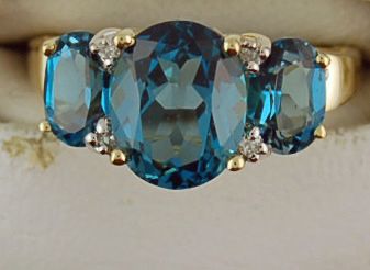 Topaz And Diamond Ring