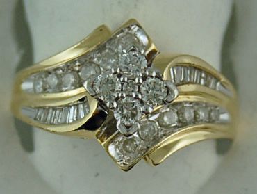 17 Round 16 Baguette Diamond Ring