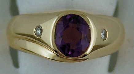 Diamond And Amethyst Ring