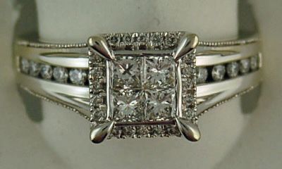 5/8ctw Diamond Halo Ring
