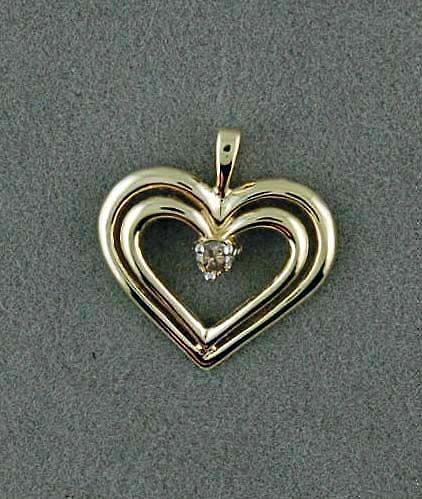 Diamond Solitaire Double Heart