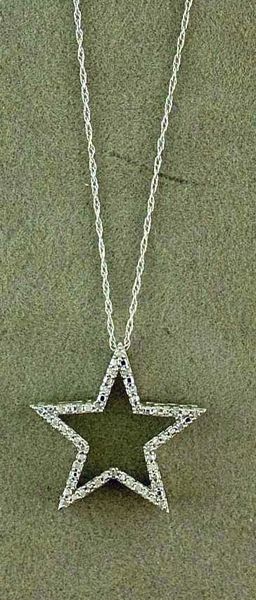 Diamond Star On A 18" Fine Chain