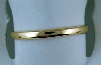 2MM Yellow Gold Band