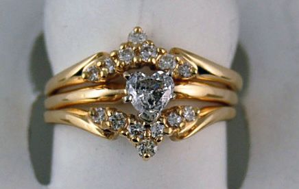 Heart Diamond 1/4ct 14 Round Diamonds 1/2ctw