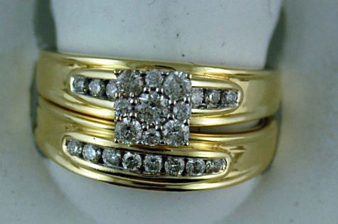 Diamond Wedding Set 1/2ctw