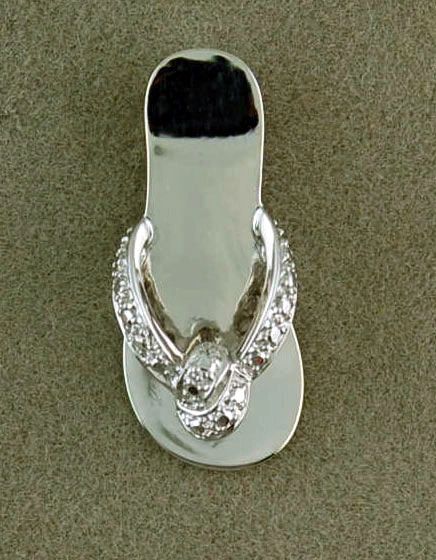 White Gold Flip Flop