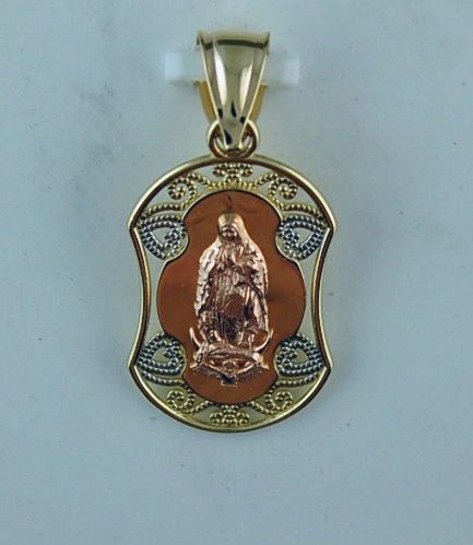 Religious Medallion With Hearts