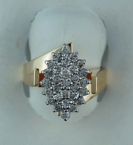 29 Diamond Marquis Shaped Cluster 1CTW