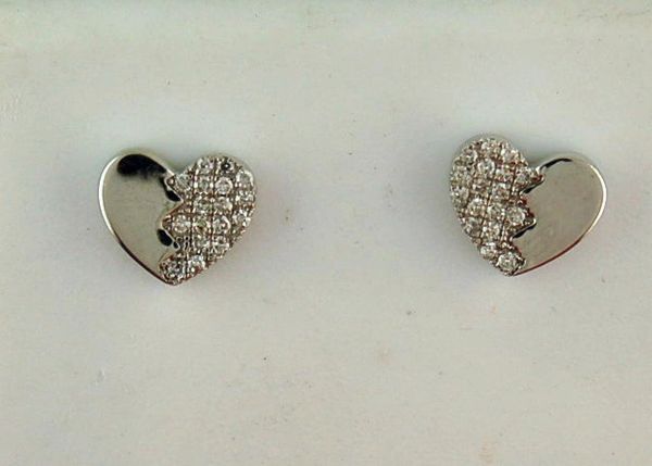 Diamond Heart Studs