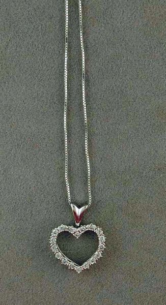 Diamond Heart On A 18" Chain
