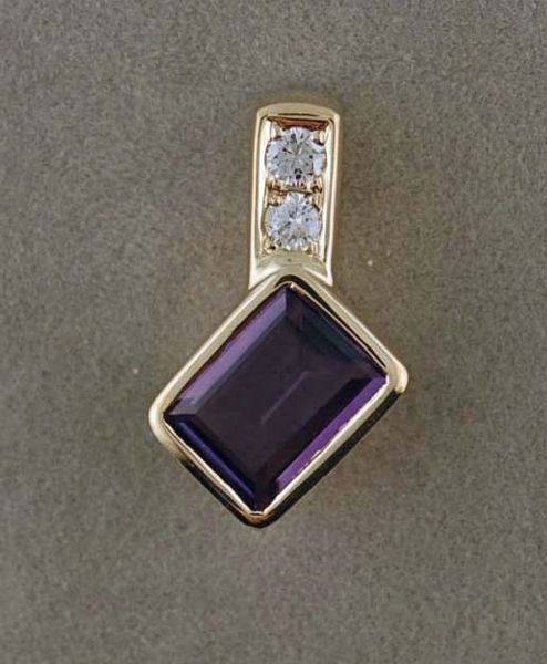Diamond And Amythyst Pendant