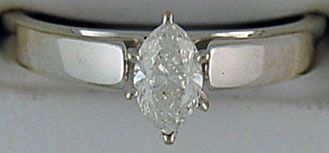 Ladies Marquise cut Diamond Solitaire Ring