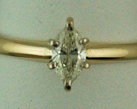 Ladies Marquise Diamond Solitaire Ring