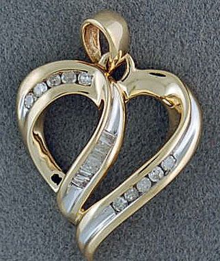 1/6ctw Diamond Heart Pendant