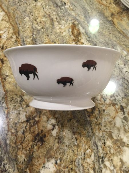 Limited Edition Roaming Buffalo Serving Bowl