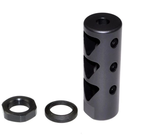 1/2x28 Muzzle Brake for AR-15, Steel, Black