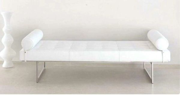 White leather deals daybed