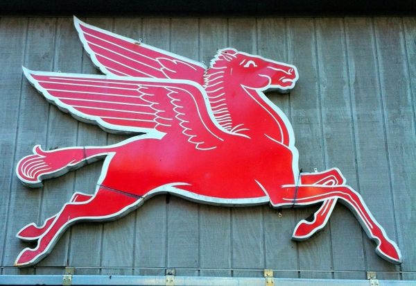 mobil oil pegasus sign