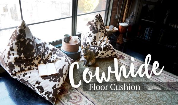 Cowhide Floor Cushion Luxurious Bean Bag Be Sofia