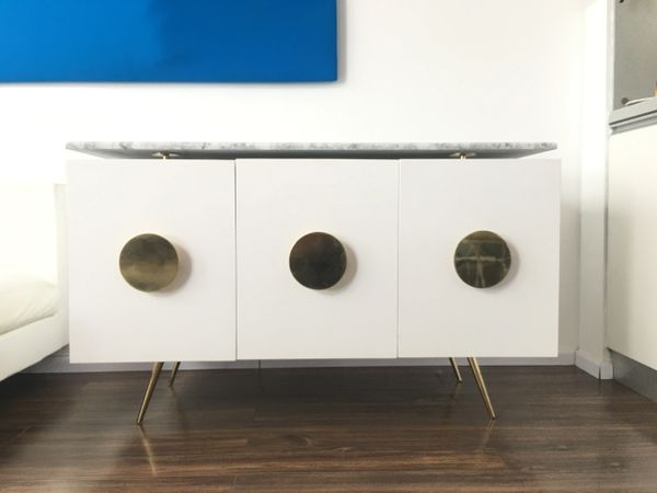 Leon Credenza Bar Cabinet Carrera Marble Be Sofia